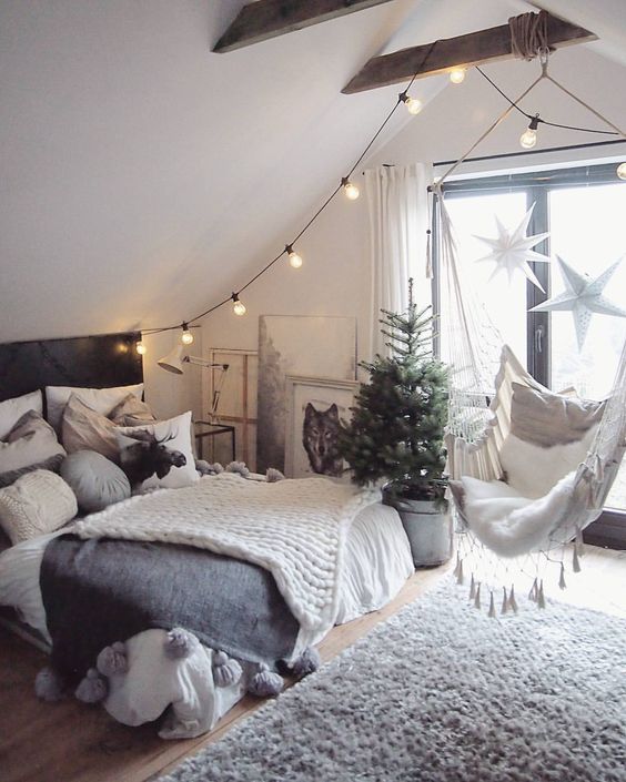 camera da letto in stile nordico